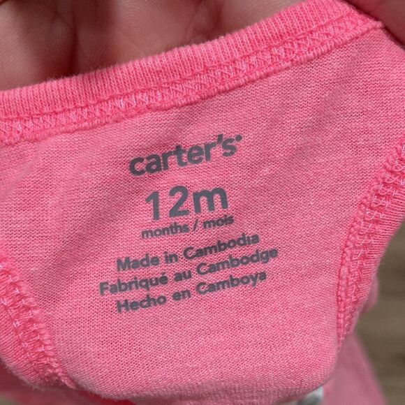 5/$15 Bundle of 2 Infant Girls Pink Summer Tank Tops Size 12M - Picture 5 of 6